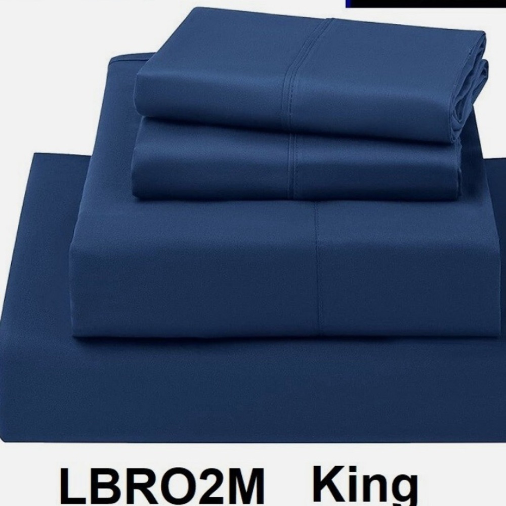 Bed Sheet Set 4 Piece 100% Egyptian Cotton Comfort 1000 Count Deep Pocke…